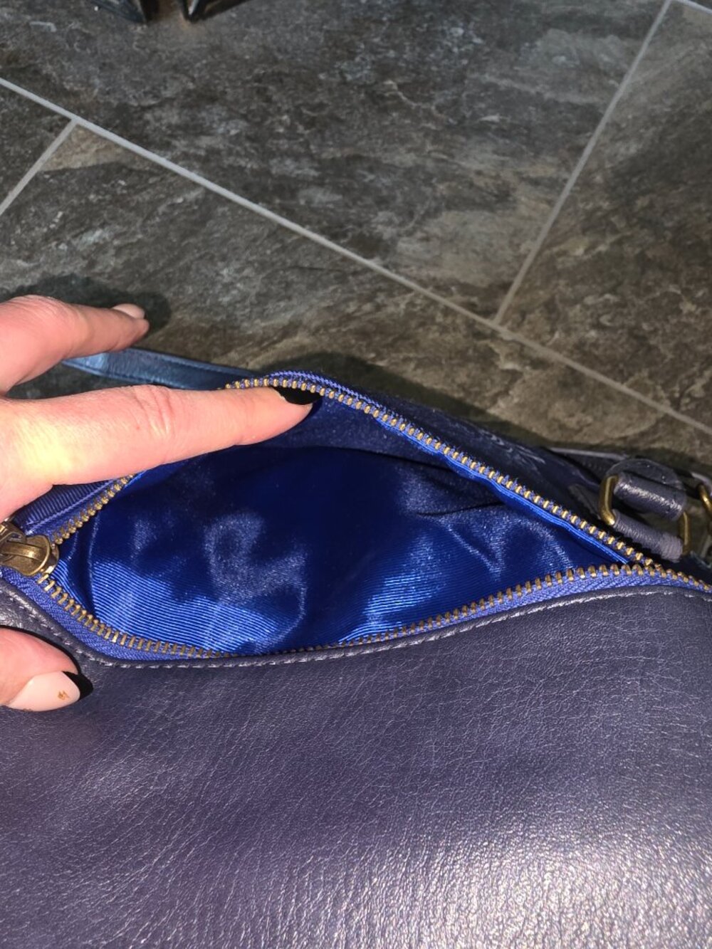 Desigual Birdpalm Loverty Blue Embroidered Sequin Hobo Bag Floral ✨ - Picture 7 of 13